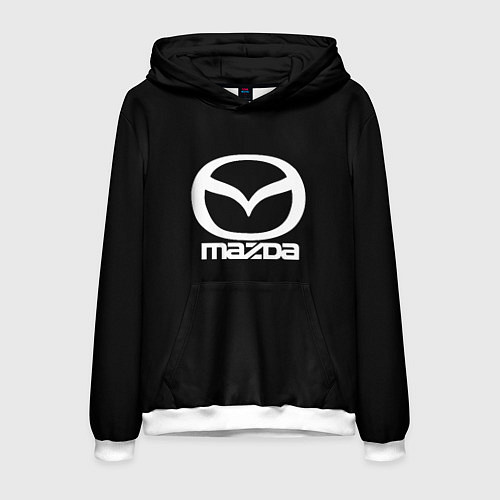 Мужская толстовка Mazda logo white / 3D-Белый – фото 1
