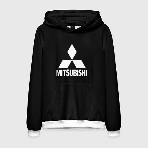 Мужская толстовка Mitsubishi logo white / 3D-Белый – фото 1