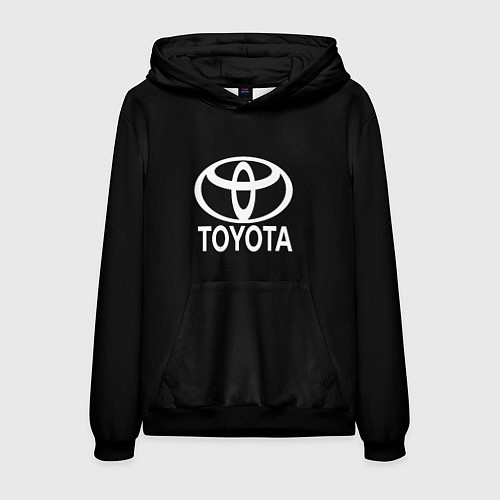 Мужская толстовка Toyota white logo / 3D-Черный – фото 1