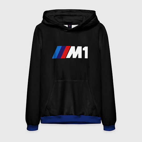 Мужская толстовка BMW m1 logo / 3D-Синий – фото 1