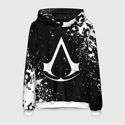 Толстовка-худи мужская White logo of assasin, цвет: 3D-белый