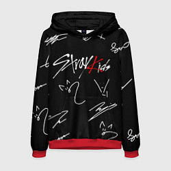 Мужская толстовка Stray kids автографы лого
