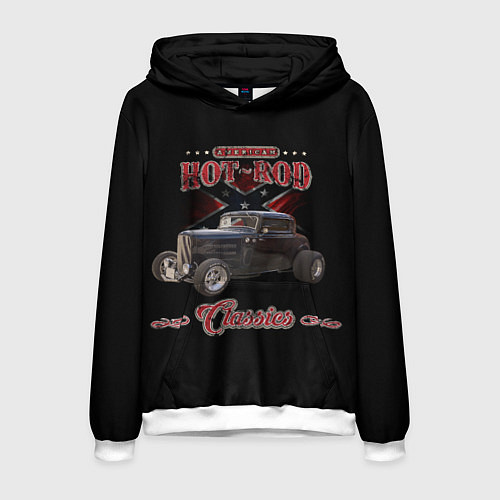 Мужская толстовка Классический хот-род / 3D-Белый – фото 1