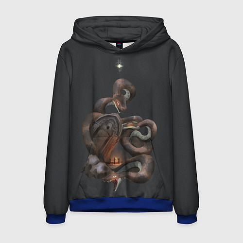 Мужская толстовка Bloodborne Bosses - Тень Ярнама / 3D-Синий – фото 1