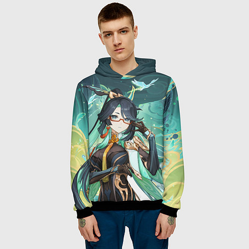 Мужская толстовка Cloud Retainer Genshin Impact / 3D-Черный – фото 3