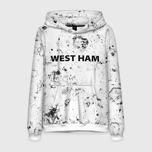 Мужская толстовка West Ham dirty ice / 3D-Белый – фото 1