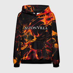 Толстовка-худи мужская Aston Villa red lava, цвет: 3D-черный