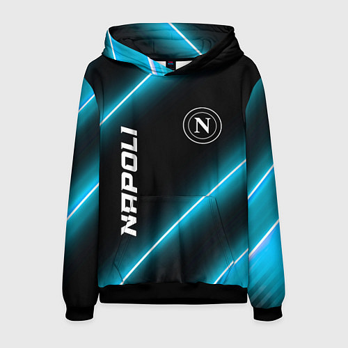Мужская толстовка Napoli неоновые лампы / 3D-Черный – фото 1
