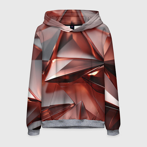 Мужская толстовка Рубиновые пирамидки / 3D-Меланж – фото 1