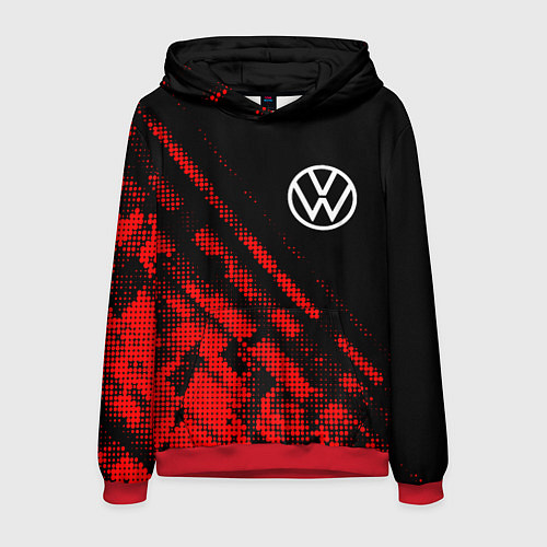 Мужская толстовка Volkswagen sport grunge / 3D-Красный – фото 1