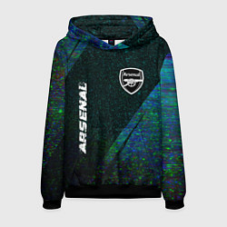 Мужская толстовка Arsenal glitch blue