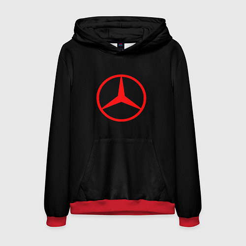 Мужская толстовка Mercedes logo red / 3D-Красный – фото 1