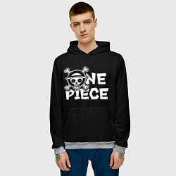 Толстовка-худи мужская One piece - emblem, цвет: 3D-меланж — фото 2