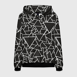 Толстовка-худи мужская Черный треугольник, цвет: 3D-черный