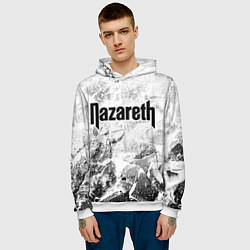 Толстовка-худи мужская Nazareth white graphite, цвет: 3D-белый — фото 2