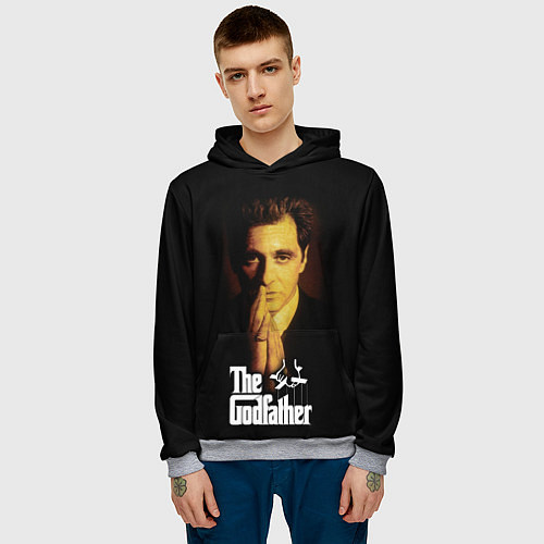 Мужская толстовка The Godfather - Michael Corleone / 3D-Меланж – фото 3
