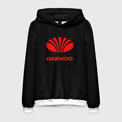 Толстовка-худи мужская Daewoo red logo, цвет: 3D-белый