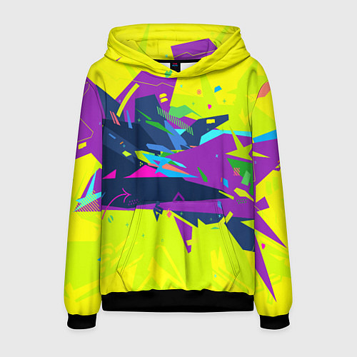 Мужская толстовка В стиле киберпанка / 3D-Черный – фото 1