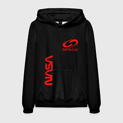 Мужская толстовка Nasa space red logo