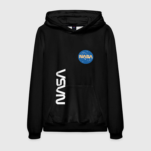 Мужская толстовка NASA logo usa space / 3D-Черный – фото 1