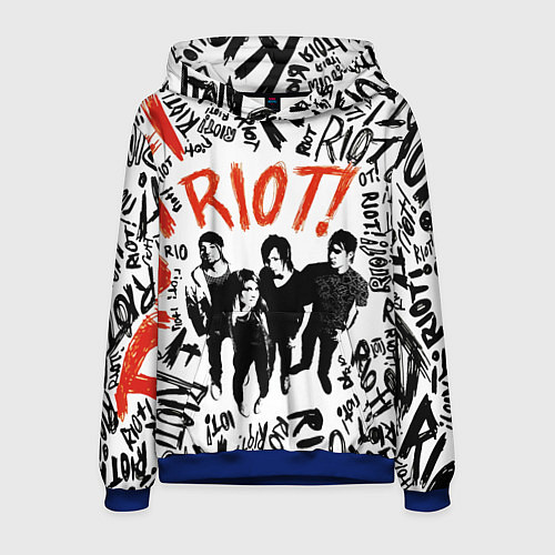 Мужская толстовка Paramore - riot / 3D-Синий – фото 1