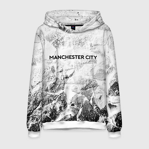 Мужская толстовка Manchester City white graphite / 3D-Белый – фото 1