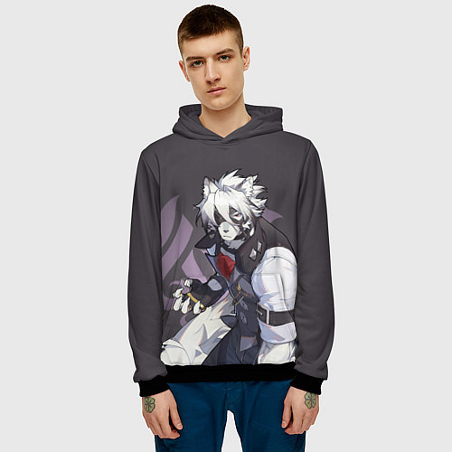 Мужская толстовка Von Lycaon - Zenless Zone Zero / 3D-Черный – фото 3