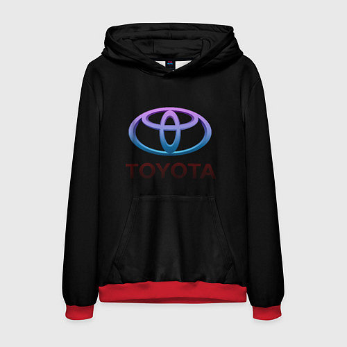 Мужская толстовка Toyota neon steel / 3D-Красный – фото 1