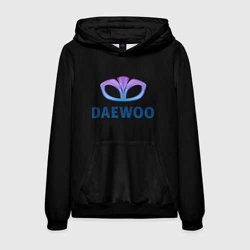 Мужская толстовка Daewoo logo neon / 3D-Черный – фото 1