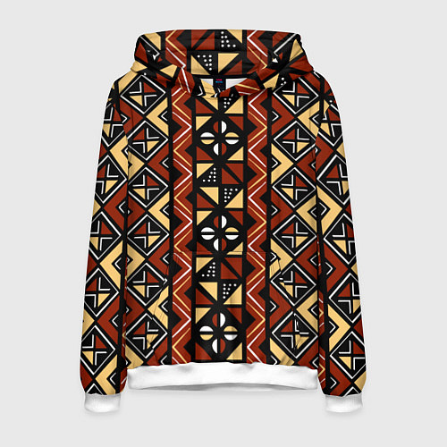 Мужская толстовка Африканский мавританский орнамент / 3D-Белый – фото 1