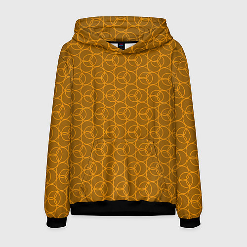 Мужская толстовка Паттерн из кругов контурных / 3D-Черный – фото 1