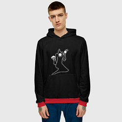 Толстовка-худи мужская Kizaru white logo, цвет: 3D-красный — фото 2
