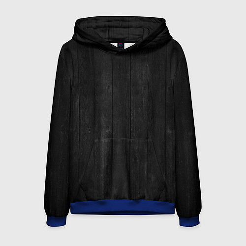 Мужская толстовка Текстура темного паркета / 3D-Синий – фото 1