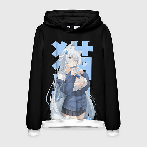 Мужская толстовка Нэко Чан / 3D-Белый – фото 1