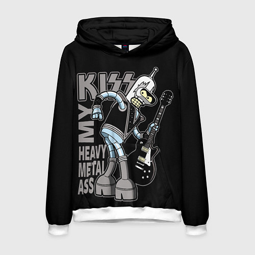 Мужская толстовка Bender - kiss / 3D-Белый – фото 1