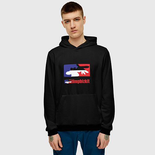 Мужская толстовка Limp Bizkit logo brend / 3D-Черный – фото 3