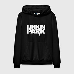 Толстовка-худи мужская Lnkin park logo white, цвет: 3D-черный