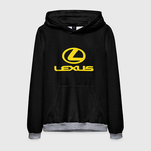 Мужская толстовка Lexus yellow logo / 3D-Меланж – фото 1