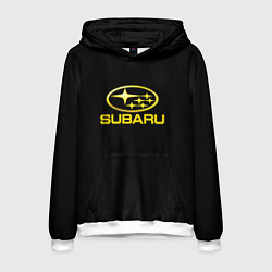 Мужская толстовка Subaru logo yellow