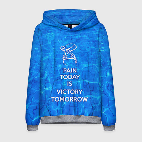 Мужская толстовка Боль сегодня - победа завтра / 3D-Меланж – фото 1