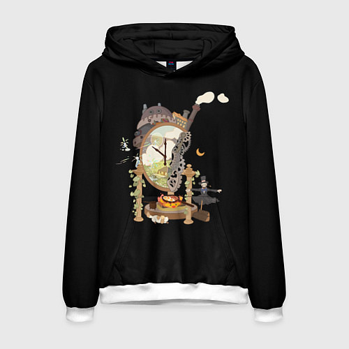 Мужская толстовка Ходячий замок: Studio Ghibli / 3D-Белый – фото 1