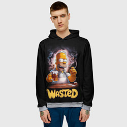 Толстовка-худи мужская Homer - wasted, цвет: 3D-меланж — фото 2