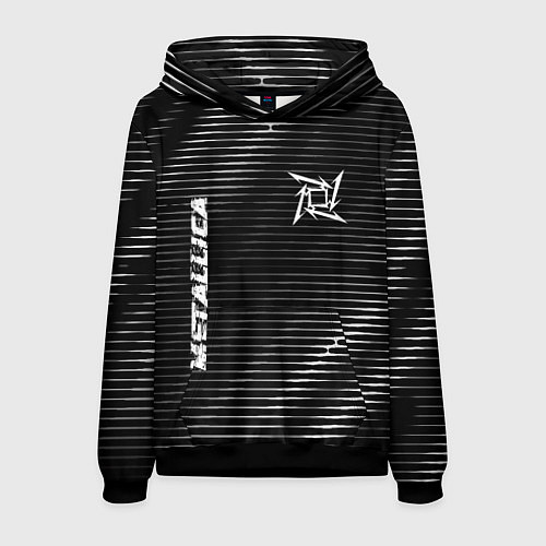 Мужская толстовка Metallica metal rock lines / 3D-Черный – фото 1