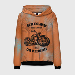 Толстовка-худи мужская Harley Davidson - Moto, цвет: 3D-черный