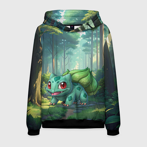 Мужская толстовка Bulbasaur pokemon / 3D-Черный – фото 1