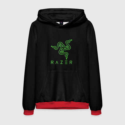 Мужская толстовка Razer logo brend / 3D-Красный – фото 1