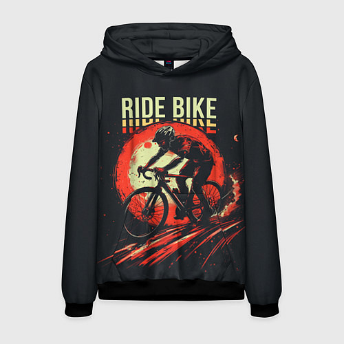 Мужская толстовка Ride bike / 3D-Черный – фото 1