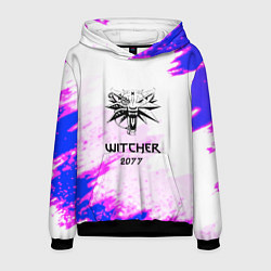 Толстовка-худи мужская The Witcher colors neon, цвет: 3D-черный