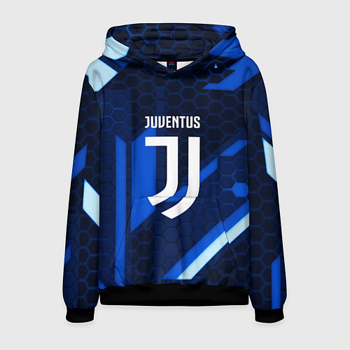 Мужская толстовка Juventus sport geometry steel / 3D-Черный – фото 1