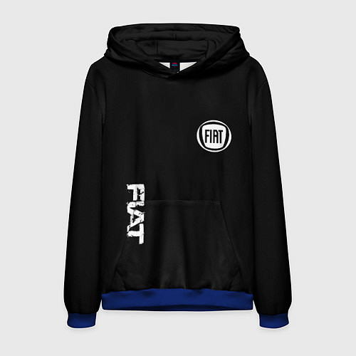 Мужская толстовка FIAT logo white auto / 3D-Синий – фото 1